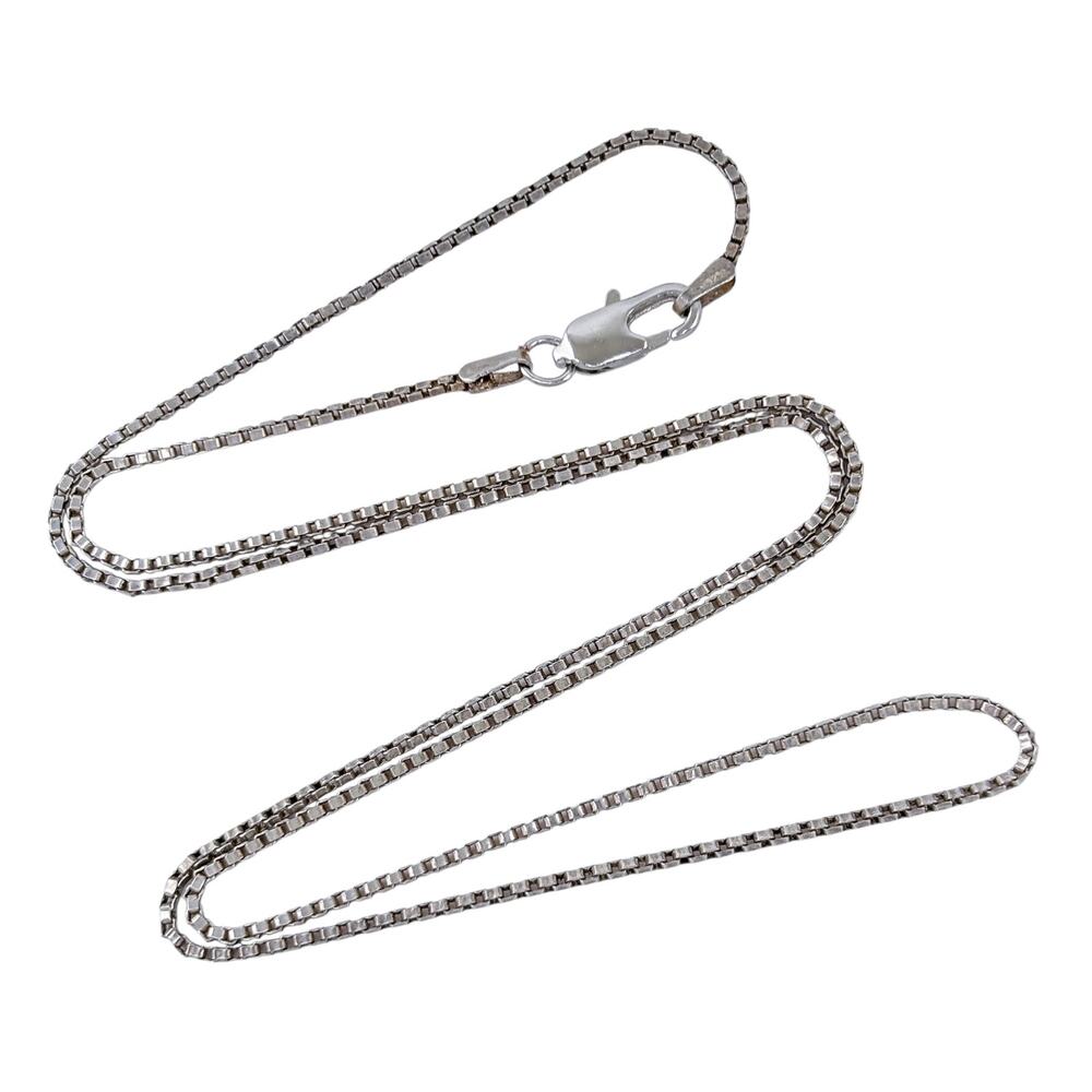 Box Chain Necklace | Italian SU Vintage Sterling Silver 925 | 20.5"